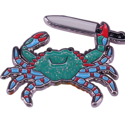 Animal - Crab with Knife - Enamel Pin